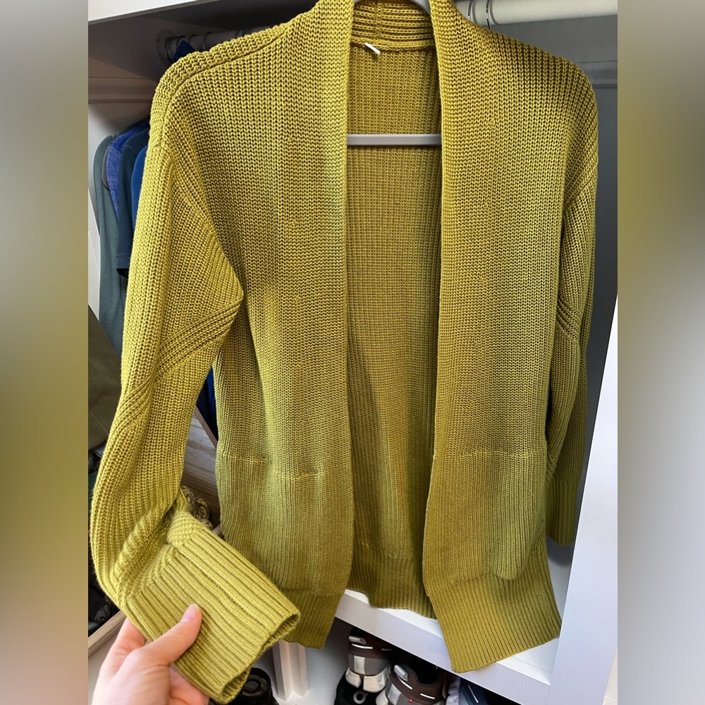 Lululemon sweater jacket, golden & cozy!